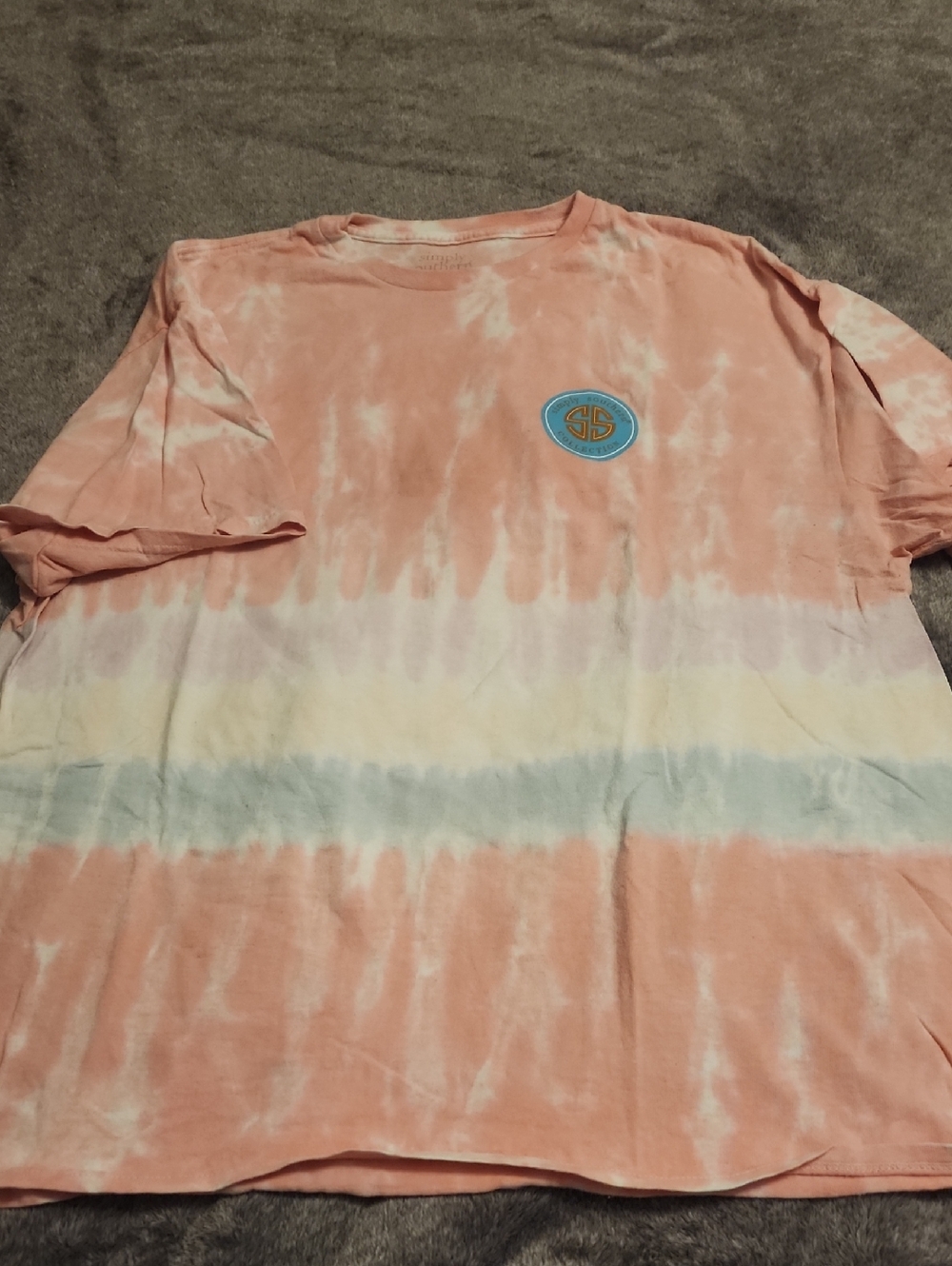 Simply Southern Dog Kisses, Pink and Sky Blue Logo Tee